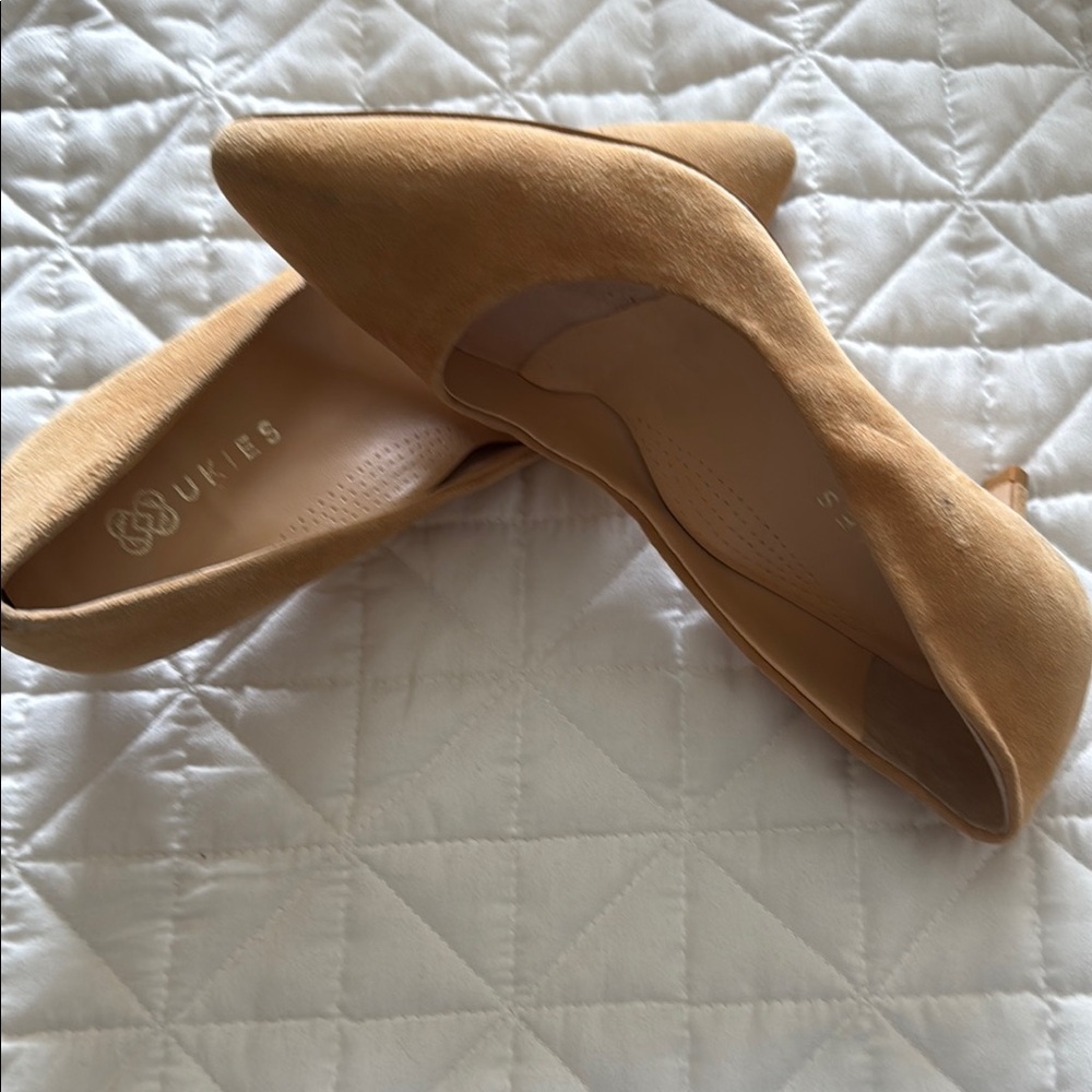 Tan Heels in Luxurious Suede